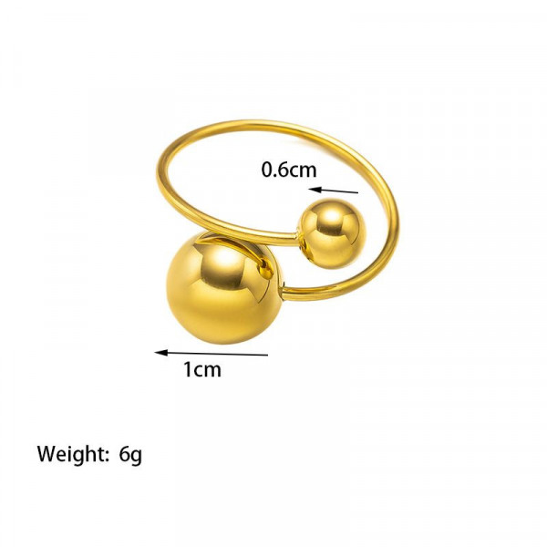 Кольцо титановая сталь напыление золотом 1J12351CJJ