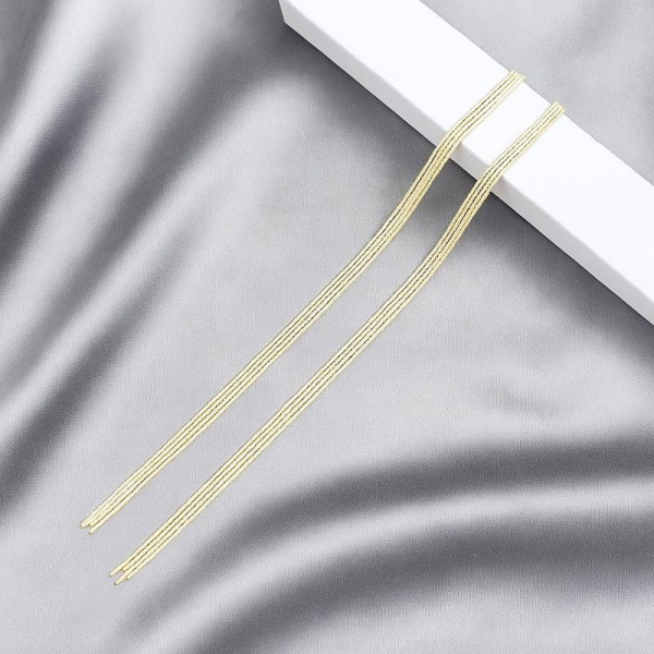 Длинные серьги-цепочки «Серебристые нити» 1J11902CJJ