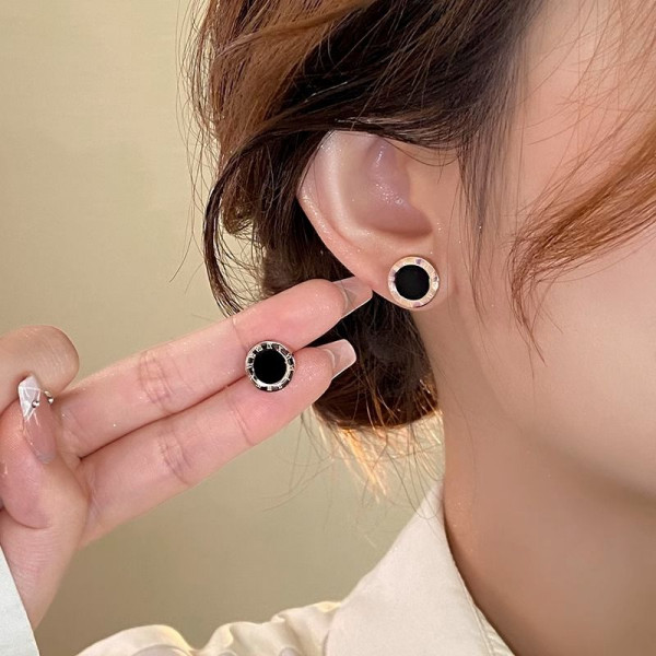 Серьги-пусеты Римский циферблат Silver 1J11961CJJ