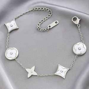 Браслет-цепочка с четырехлистниками и перламутром 1J12160CJJ