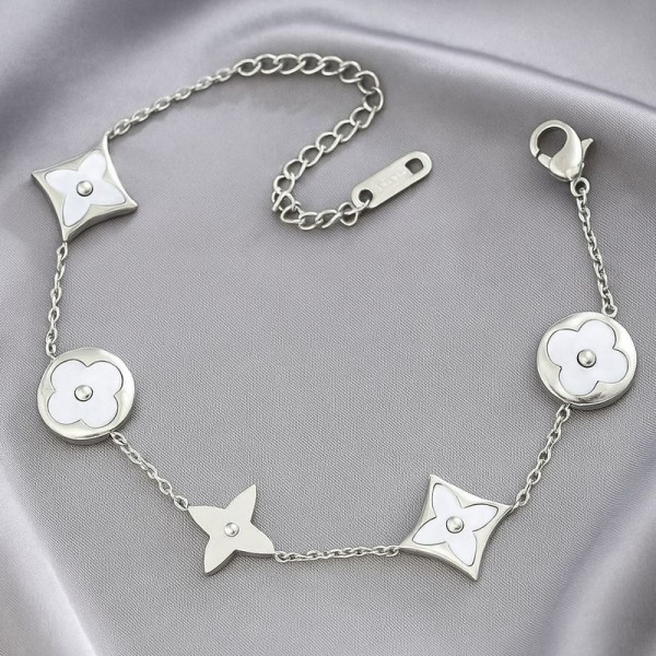 Браслет-цепочка с четырехлистниками и перламутром 1J12160CJJ