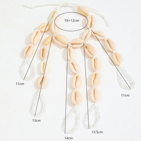 Браслет слейв морская душа с ракушками CJP03186