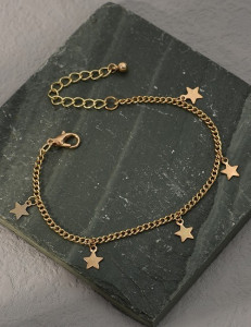 Браслет с цепочкой и звездами R80240
