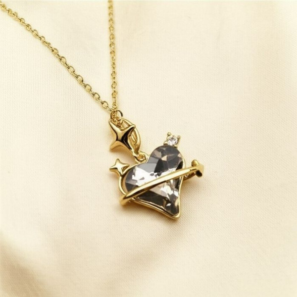 Цепочка с подвеской в форме сердца с крупным кристаллом J11343CJJ