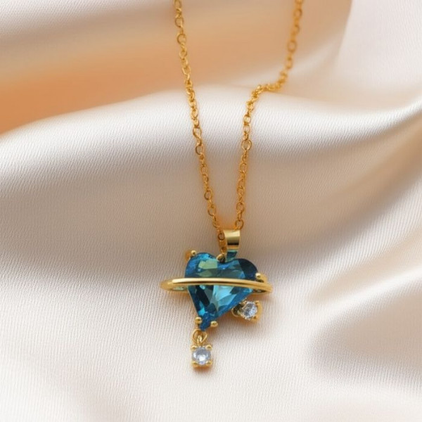 Колье медицинская сталь с напылением золотом J11343CJJ