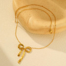 Золотистая цепочка с бантом CJN36150