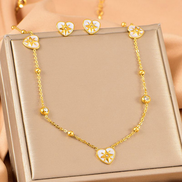 Стальной комплект бижутерии CJL34044