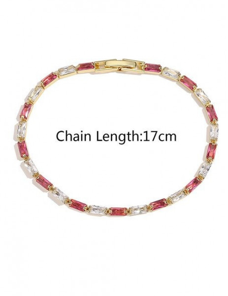 Жесткий браслет с геометрической вставкой Z38271