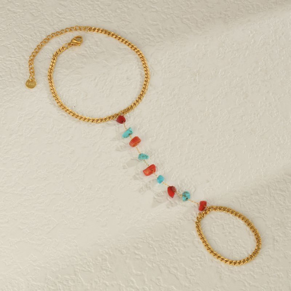 Слейв-браслет восточная сказка с цветными бусинами CJF14730