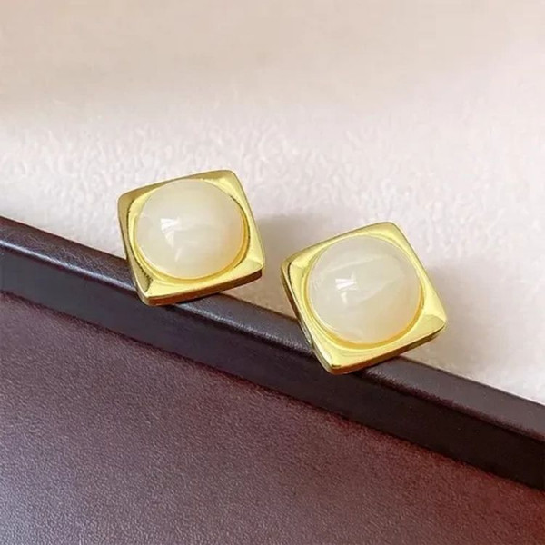 Серьги-гвоздики квадратные с вставкой J10028CJJ