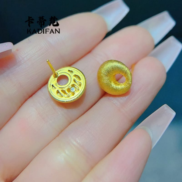 Серьги с напылением золотом 1J11658CJJ