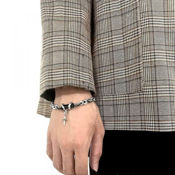 Браслет-цепочка с подвеской-крестом J10777CJJ