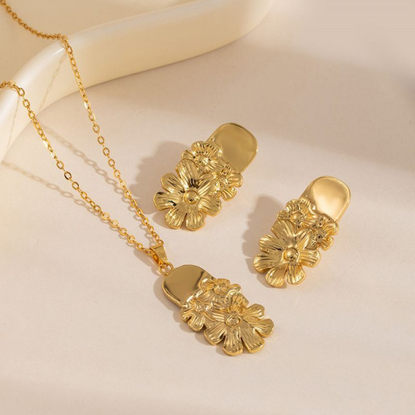 Стальной комплект бижутерии CJT22622