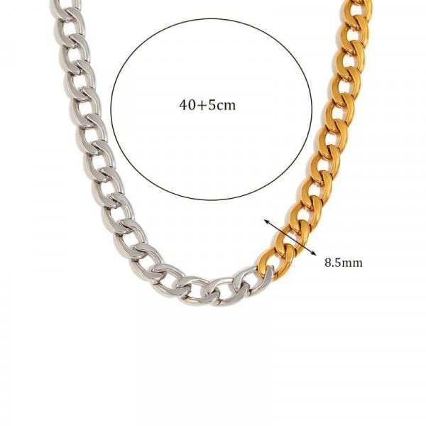 Золотистая цепочка панцирного плетения CJL35002