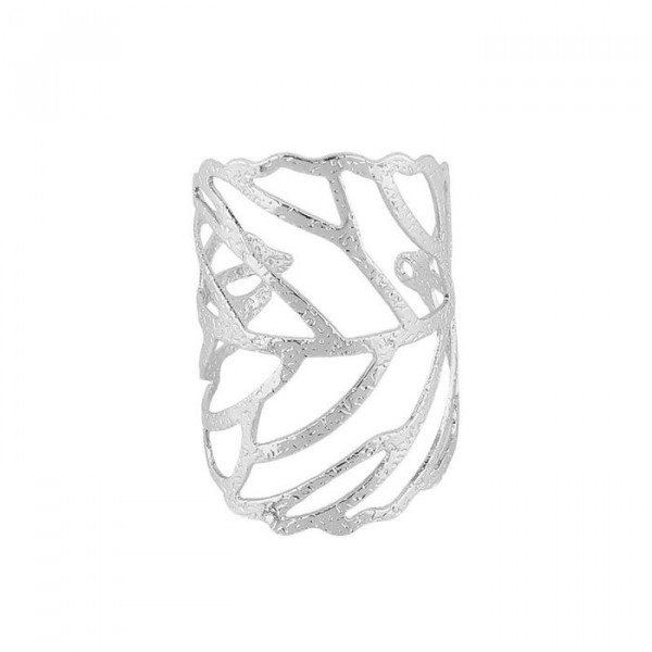 Кольцо сетчатое широкое в стиле модерн CJM55386