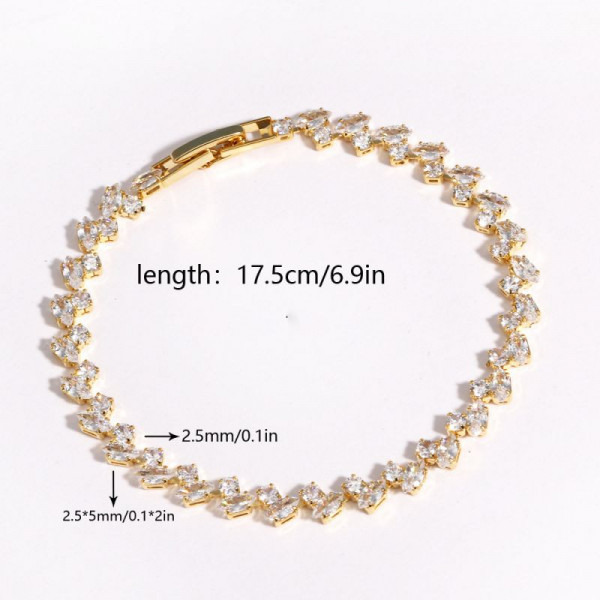 Браслет цепочка с мелкими цветами CJR61226