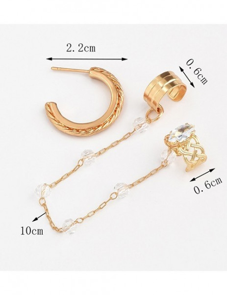 Кафф со стразами и цепью U94602