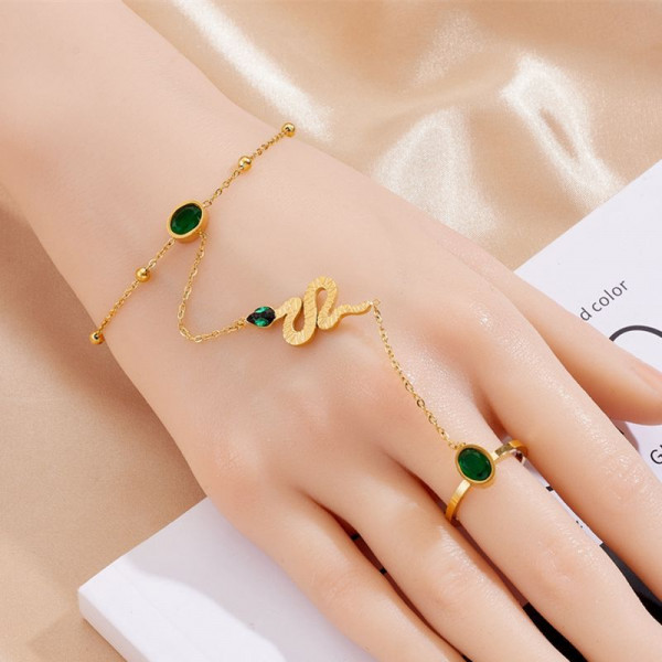 Слейв-браслет небесная лазурь с этническим орнаментом CJF41299