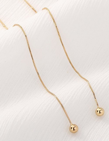 Серьги-протяжки «Золотые сферы» M10575