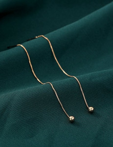 Серьги-протяжки «Золотые сферы» M10575