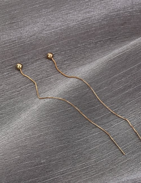 Серьги-протяжки «Золотые сферы» M10575