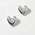 Серьги-гвоздики сердца объёмные CJ11069