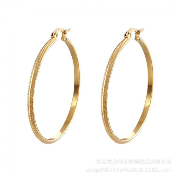 Серьги медицинская сталь с напылением золотом J10371(CJJ)