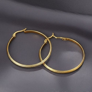 Серьги медицинская сталь с напылением золотом J10371(CJJ)