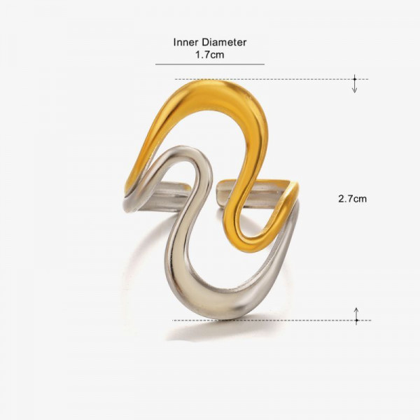 Широкое стальное кольцо с гравировкой в виде солнца и звезд CJN25417