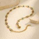 Браслет цепочка с серыми жемчужинами в контурных оправах CJM23136