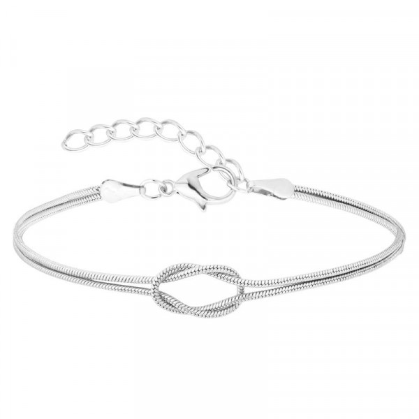 Браслет-цепочка серебристый с центральным кольцом 1J11906CJJ