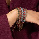 Браслет из цветного бисера на нити CJL42176