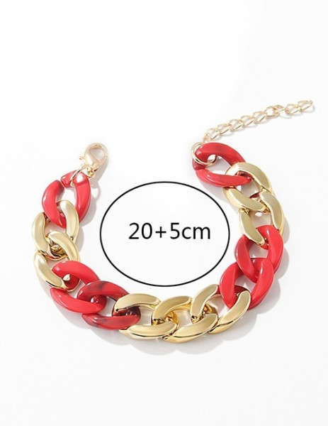 Браслет цепь с контрастными вставками R36667