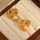 Серьги-пусеты абстрактные Узлы плотные CJL88351