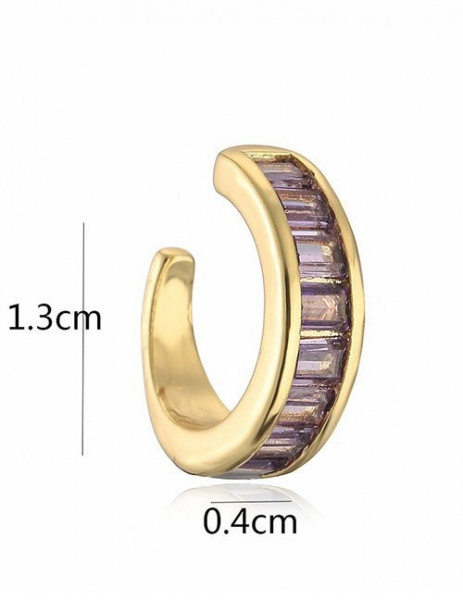Кольцо-кафф с оранжевыми камнями в стиле минимализм L98318