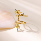 Фантазийное разомкнутое кольцо в форме извивающейся змеи CJL99083