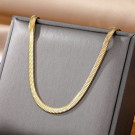 Широкое плоское колье из полированной стали CJD81182