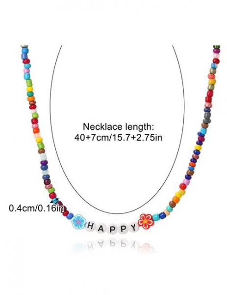 Оригинальные бусы из бисера с буквами M08739