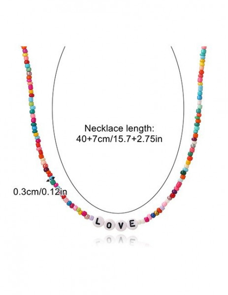 Оригинальные бусы из бисера с буквами M08739