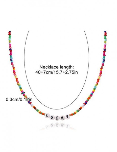 Оригинальные бусы из бисера с буквами M08739