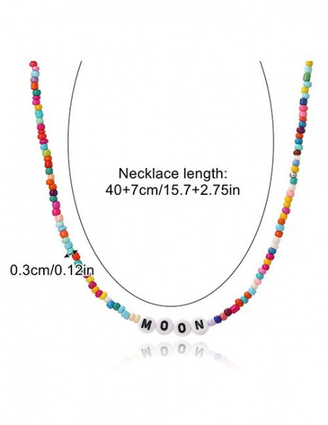 Оригинальные бусы из бисера с буквами M08739