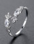 Кольцо с растительным орнаментом и крупными фианитами Z57660