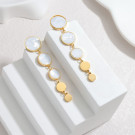 Серьги Висячие Диски перламутровые CJP80832