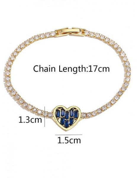 Браслет-дорожка с объемным бантом и кристаллами Z38182