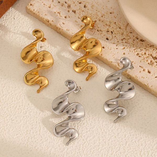 Серьги Висячие Зигзаги динамичные CJL88369