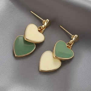 Серьги-пусеты с двойными сердцами 1J11662CJJ