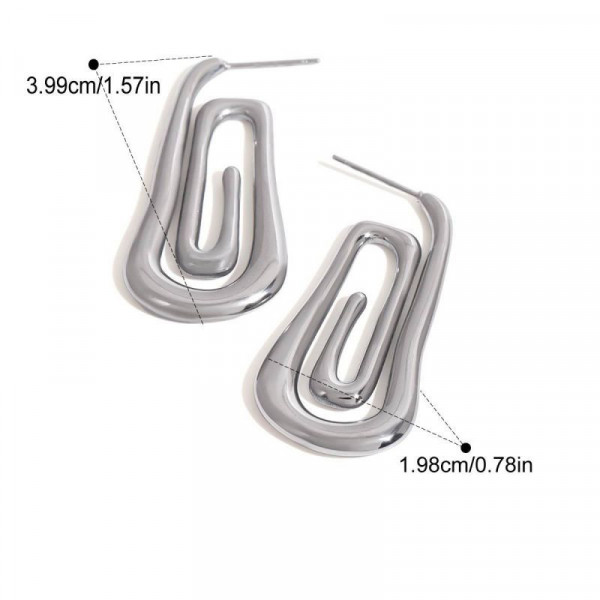 Серьги Висячие абстрактная геометрия зеркальные CJL16746