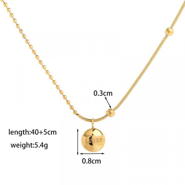 Браслет-цепочка с подвеской в форме диска и мелкими сферами 1J12140CJJ