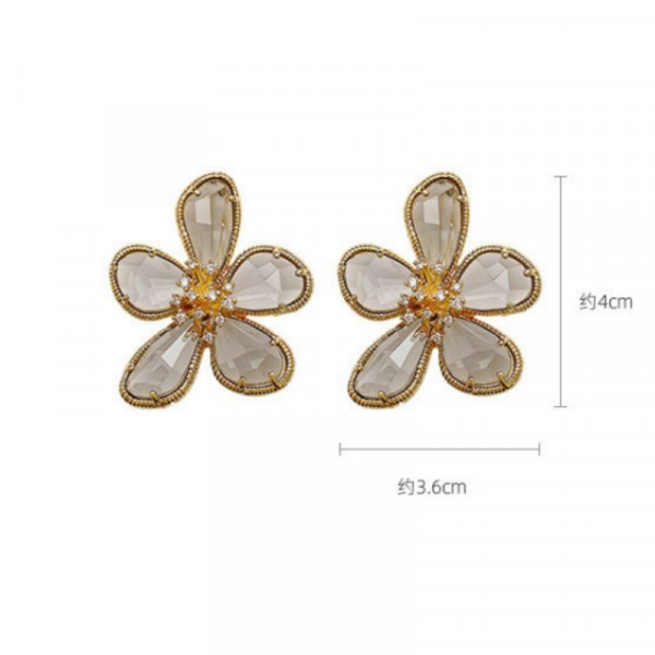 Серьги цветы ювелирный сплав 1J12358CJJ