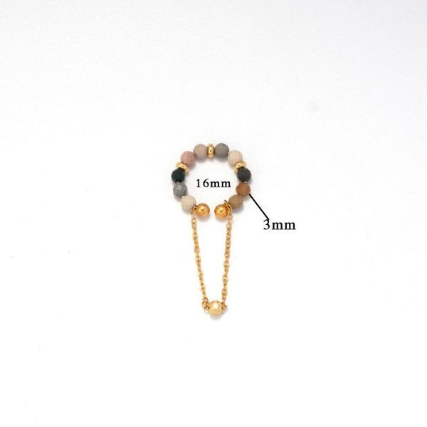 Многослойный кафф с бусинами и цепями CJL42056